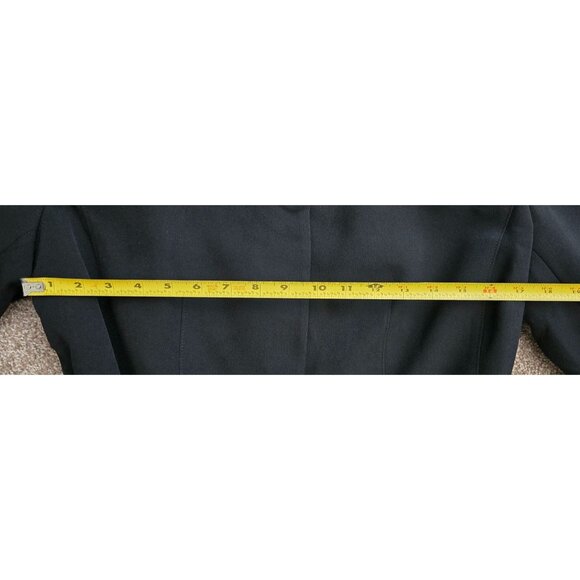 Le Suit Womens Black Jacket With Belt 3/4 Sleeves Size 16W Polyester Blend New W - Picture 7 of 8